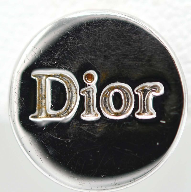 Christian DIOR Earrings Logo Silver Color Approx 3 G Accessories H2681