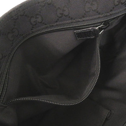 Gucci Sherry Line 189749 GG Canvas Leather Black Shoulder Bag Black 1412 Gucci