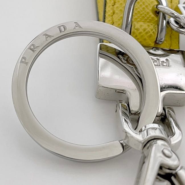 Prada Key Holder Yellow SOLE F0377 2pp040 Never Used