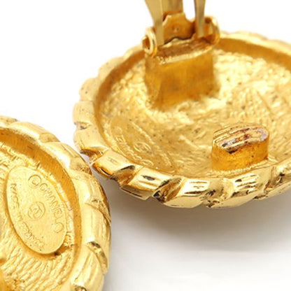 Chanel Earring Vintage GP Coco Mark Round Diameter Approx 3cm (1.18in) Pawnshop