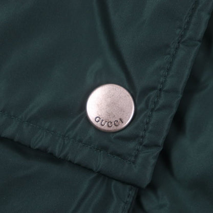 Gucci 590746 GG Pattern Hooded Cotton Double Zip Up Coat Mountain Hoodie Green