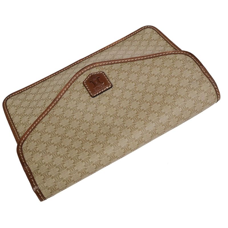 Celine Macadam Second Bag Clutch Bag Beige 01bs111