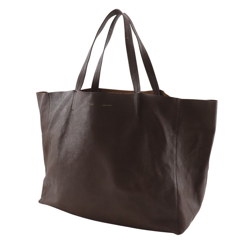 Celine Horizontal Cabas Leather Brown Unisex Tote Bag