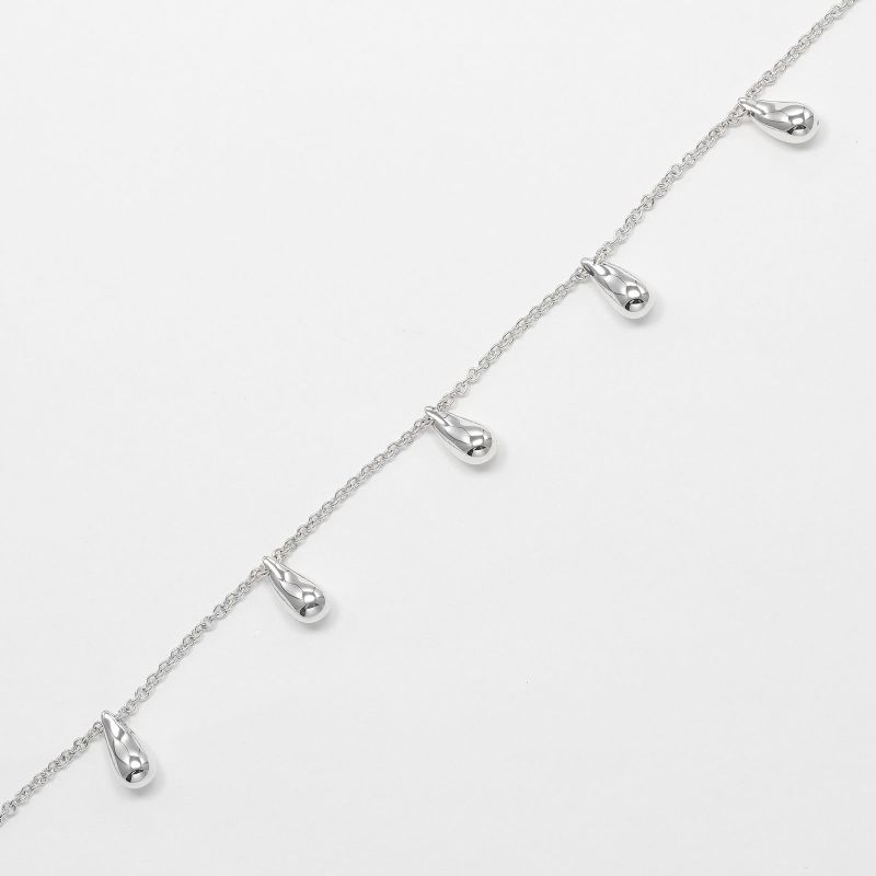 Tiffany & Co Teardrop 5 Motif Silver 925 Ladies 6.2g Bracelet