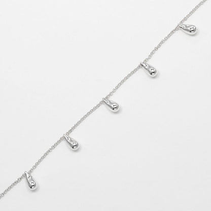 Tiffany & Co Teardrop 5 Motif Silver 925 Ladies 6.2g Bracelet