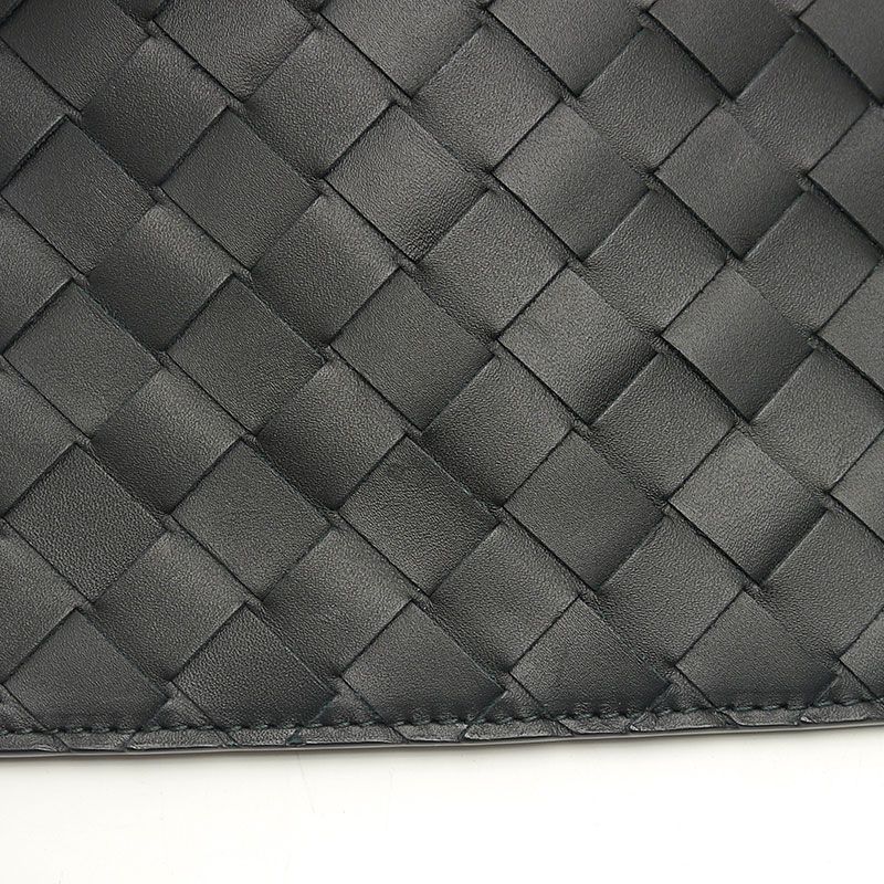 Bottega Veneta Intrecciato Leather Large Pouch Clutch Bag Black