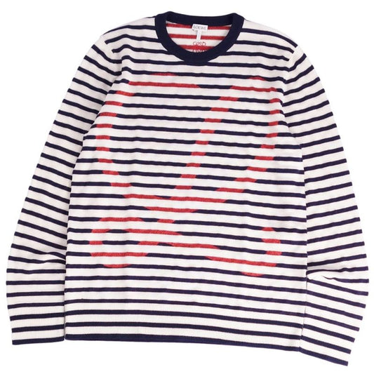 Loewe Knit Sweater Crew Neck Long Sleeves Long Sleeves Border