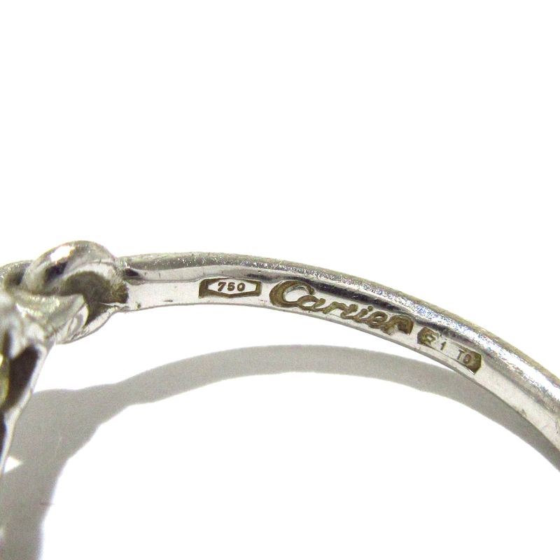 Cartier Ring 47 Hindu 18K White Gold X Diamonds 4P Diamonds