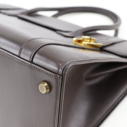 Hermes Drag 30 Box Calf Brown Women's Handbag
