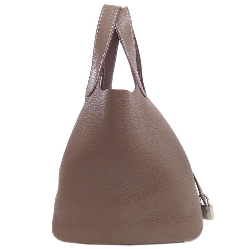 Hermes Picotin Lock PM Etape Silver Hardware Handbag Taurillon Women