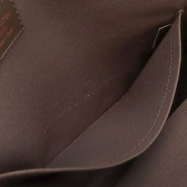 Louis Vuitton Shoulder Bag Brooklyn GM Damier Canvas Damier Ebene Gold Hardware