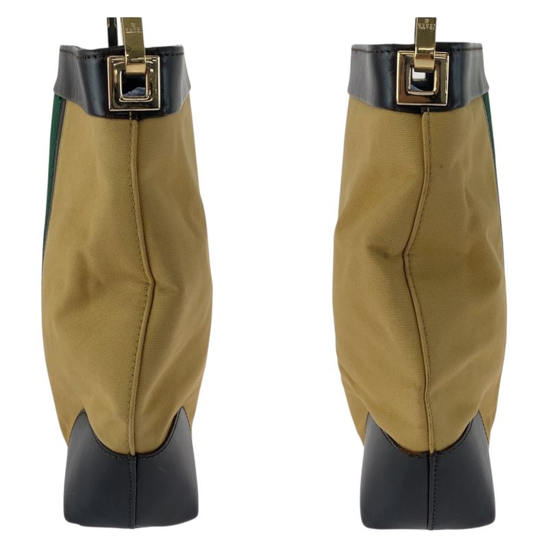 Gucci Sherry Line Beige Red Green Silver Hardware Canvas 001 4231 Shoulder Bag