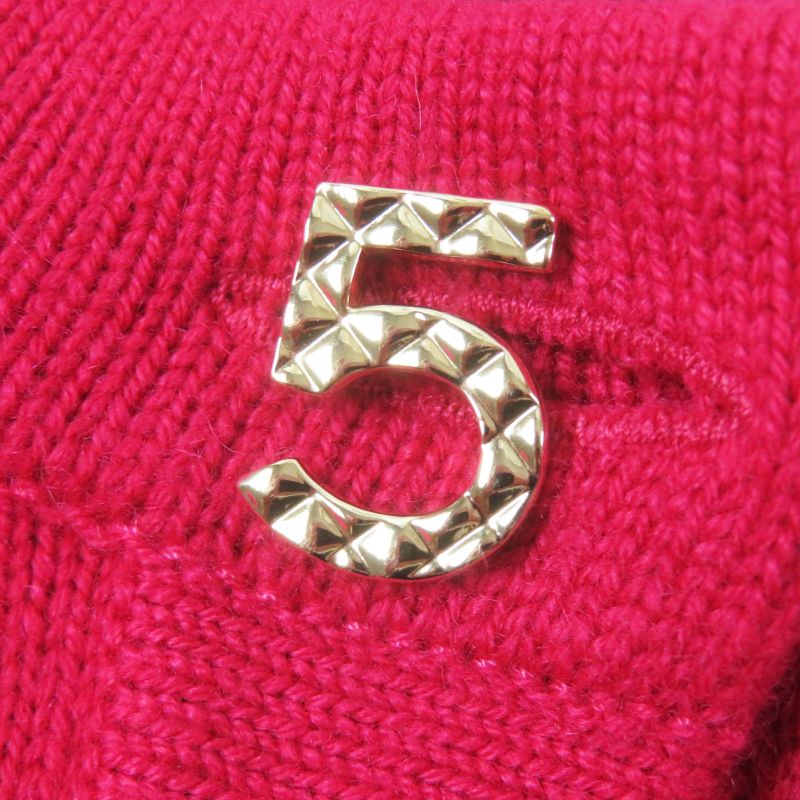 CHANEL 22AW P73483 100% Cashmere Lucky Charm Cropped Length Knit Cardigan
