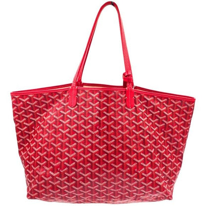 Goyard St Louis PM Red Shoulder Tote Bag & Pouch Goyardine Saint Louis Purse