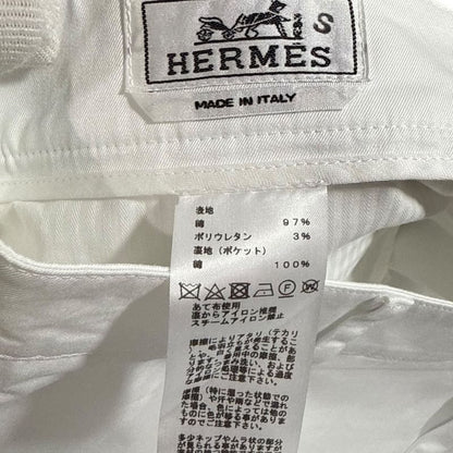 22ss Hermes One Tuck Wide Shorts Size S White Mens Used