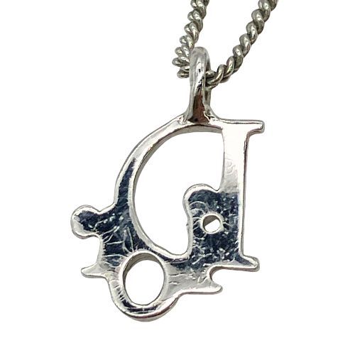 Christian DIOR Necklace Trotter Logo Silver