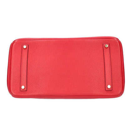 Hermes Birkin 35 C Engraved Ghardware Togo Leather Handbag Men 35