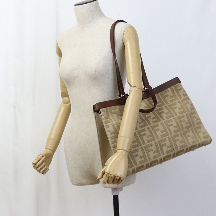 Fendi Ecks Tote Peekaboo Fe88316 Tote Bag Jacquard Ecks Tote Women's