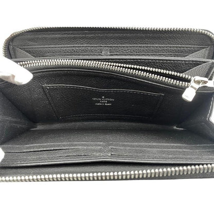 Louis Vuitton M62622 Zippy Lock Me Black Round Zipper Long Wallet Silver