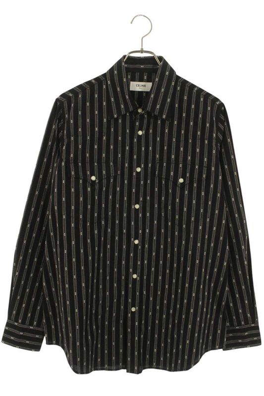 Celine 25SS 2t3610s48 Triomphe Western Long Sleeve Shirt Men's S