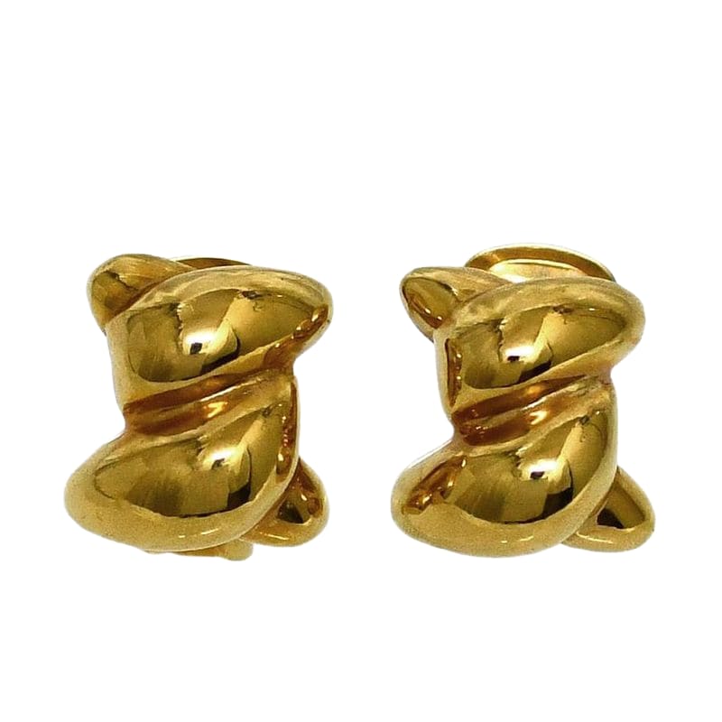 Celine Earring Gold Triomphe Excellent Condition Rare GP Used