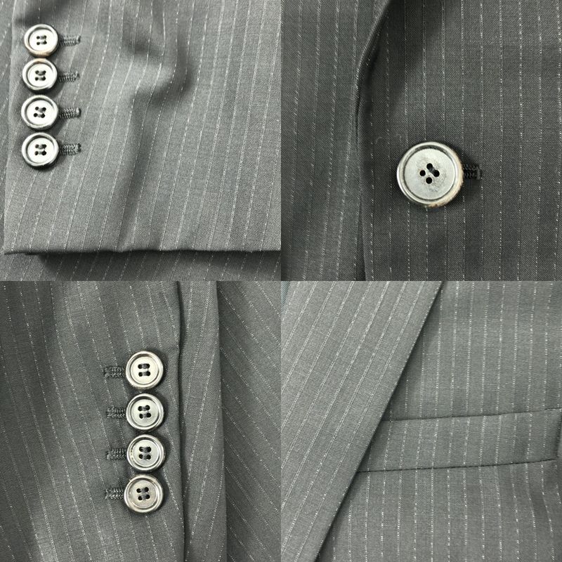 Dior Homme - 2007ss - Setup - Shadow Stripe Single Tailored Jacket Slacks And