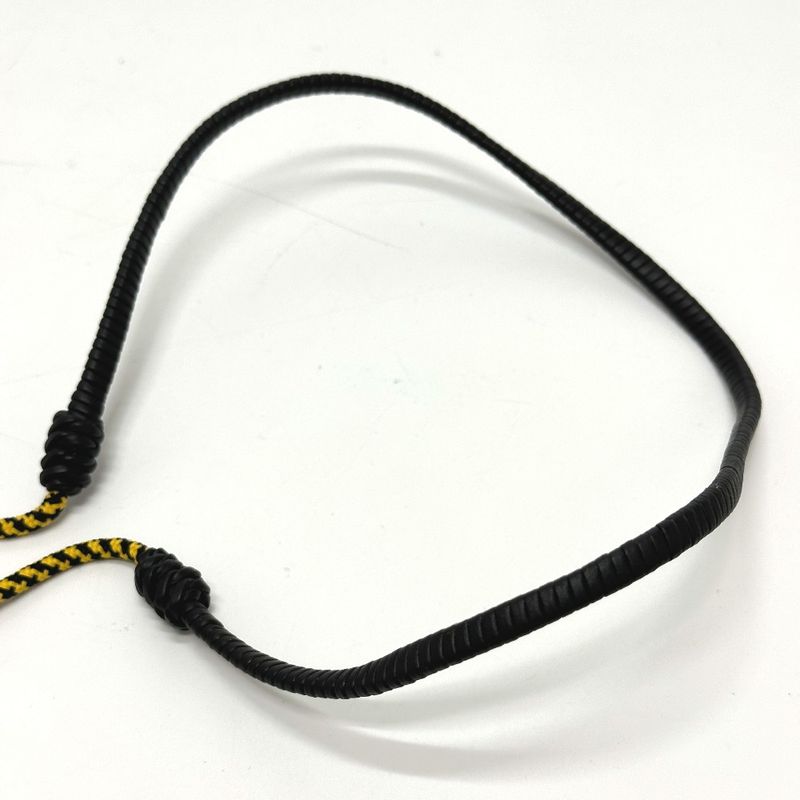 Fendi Necklace FF Vertigo Leather Black
