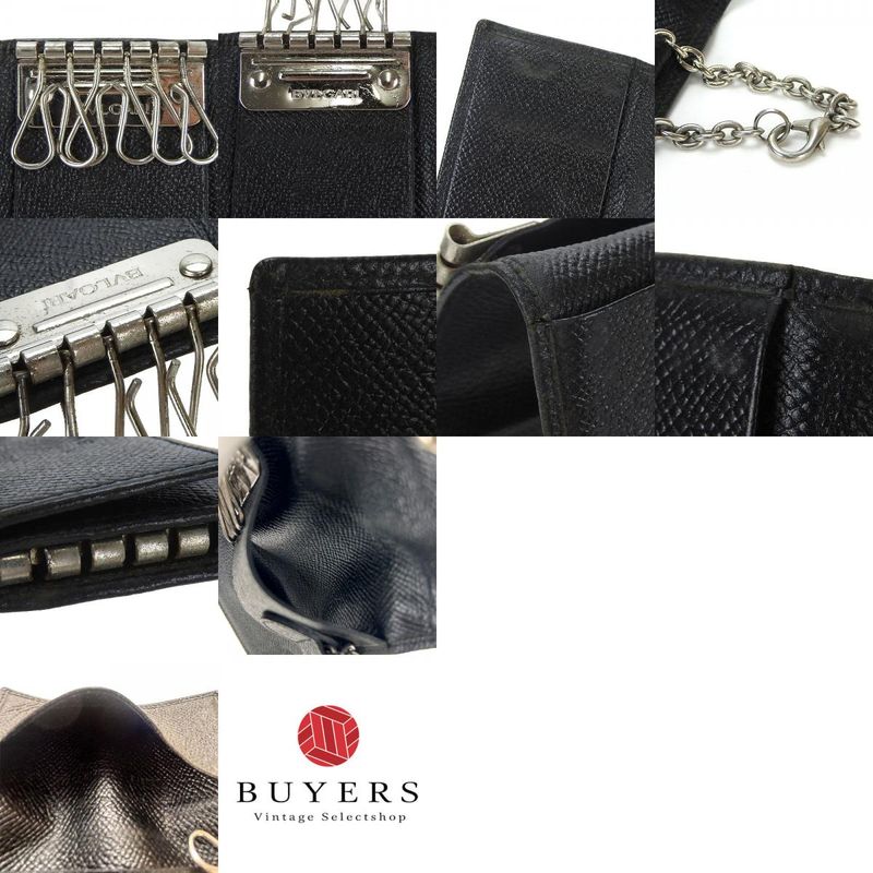 Bulgari Key Case Leather Black - 6 Rings Bvlgari