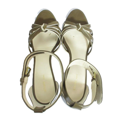 Celine Phoebe Period Knot Wedge 85 Ankle Strap Wedge Sandals 35.5 Equivalent to