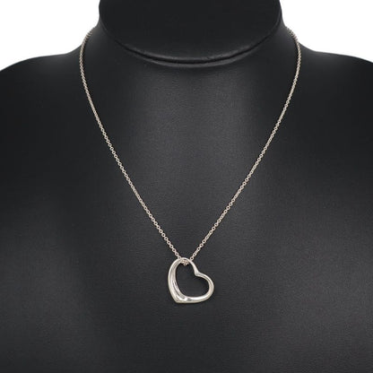 Tiffany & Co Open Heart Elsa Peretti 925 Silver Ladies 5.6g Necklace