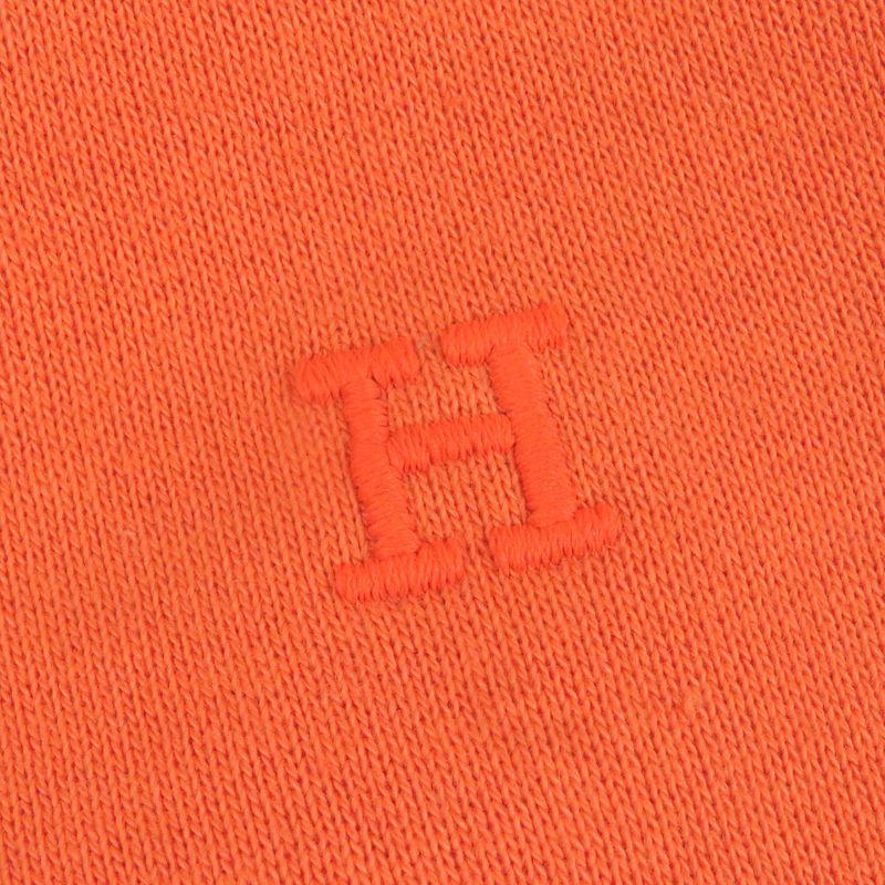 Hermes 2021 H Logo Embroidery Serie Button Blouson Jacket Stadium Jacket Orange