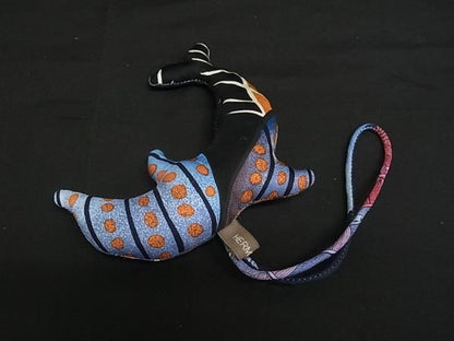 Hermes Petite Ash Dolphin 100% Silk Bag Charm Key Holder Accessories