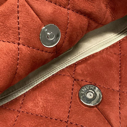 Chanel Tote Bag Matelasse Red Chain Shoulder / Silver Hardware / Coco Mark