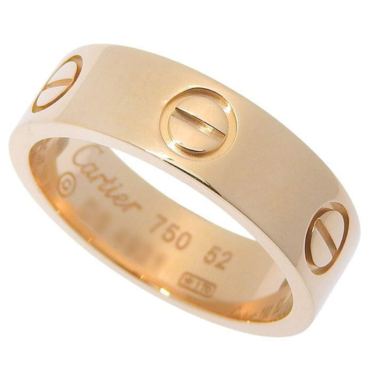 Cartier Love Ring 18K Pink Gold 750 Pink Gold #52 Equivalent To #12 Rings