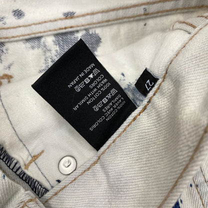 Em10013 Celine Bleached Denim Pants 27 White and Blue Men's Pants