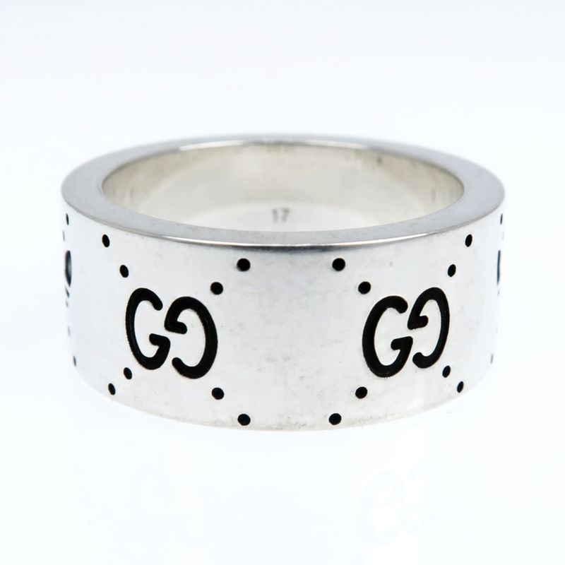 Gucci Adidas Collaboration Ring Engraving Wide Trefoil 17 Ag925 Jewelry