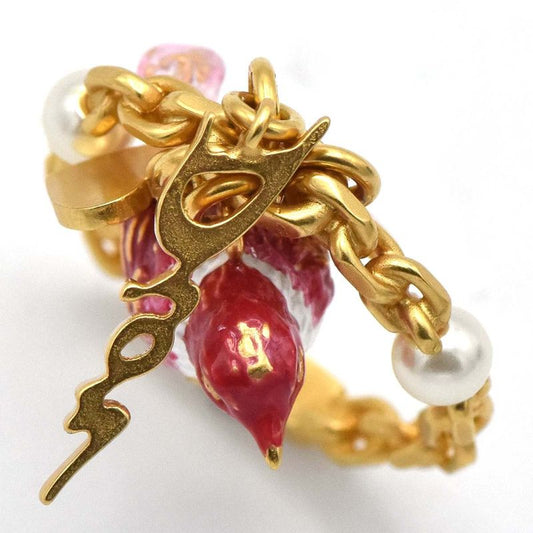 Christian DIOR Ring Bird Charm M Size 13.5 Approx 6.6g Gold Color Accessories