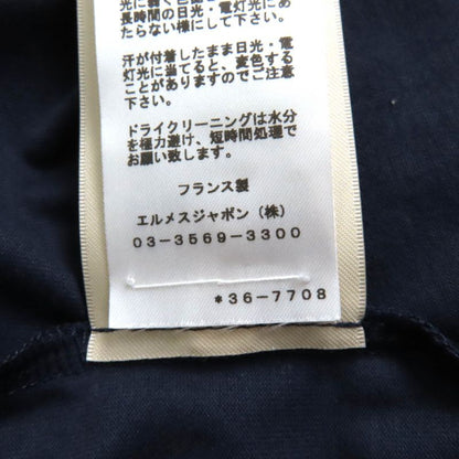 Hermes 23SS 3e4509dl 100% Cotton H Logo Embroidered Crew Neck Short Sleeves