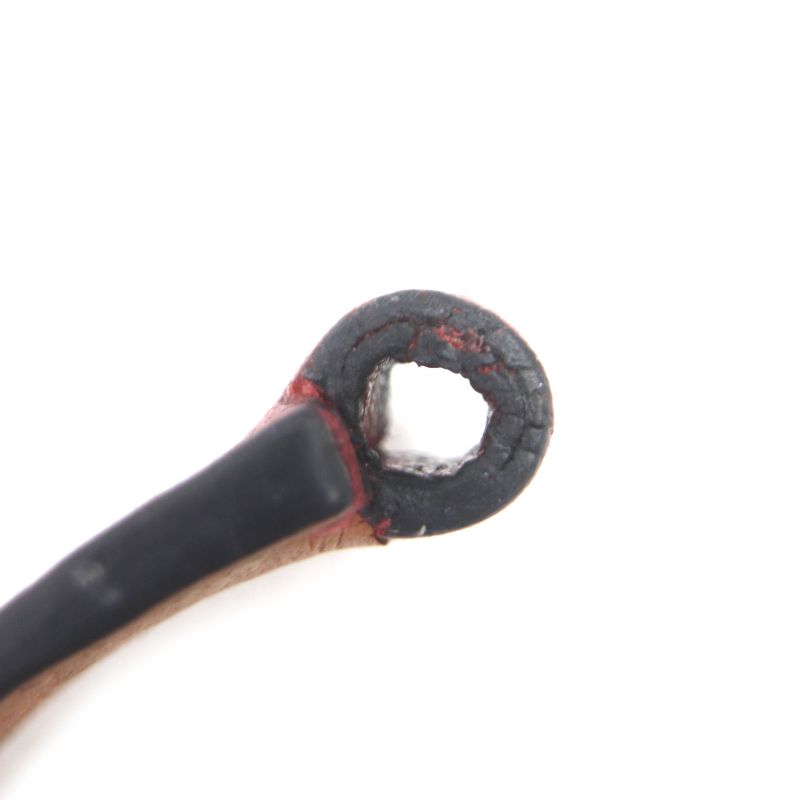  Hermes Collierd Chien Leather Silver Hardware 2strand Bracelet Red Brown S O