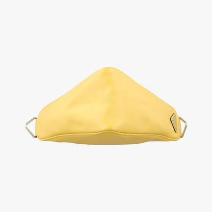 Prada Triangle Embossed Logo Yellow Leather 1bh1907/d