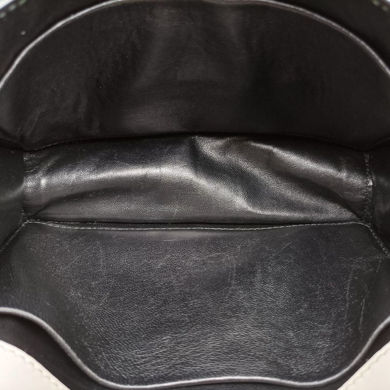 Prada City Calf Astrology Cahier White/black Saffianoleather X Leather 25