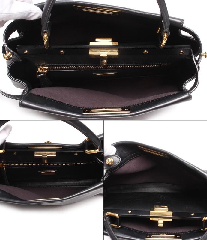 Fendi Leather Handbag Gold Hardware 8bn2903znf0kur Women Fendi