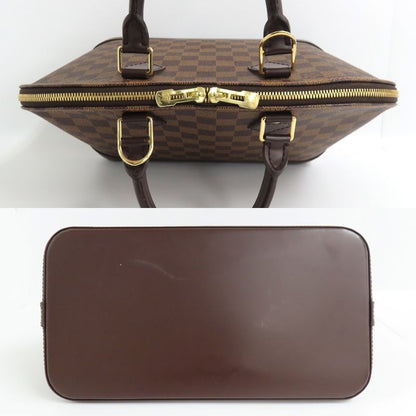 Louis Vuitton Alma N51131 Damier Ebene Handbag Brown Old Shape Gold