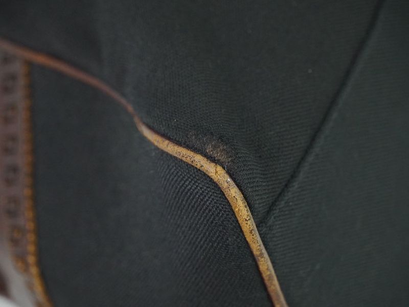 Authentic Fendi Etonico Tote Handbag Canvas Leather Black Brown 8bn162 Etonico