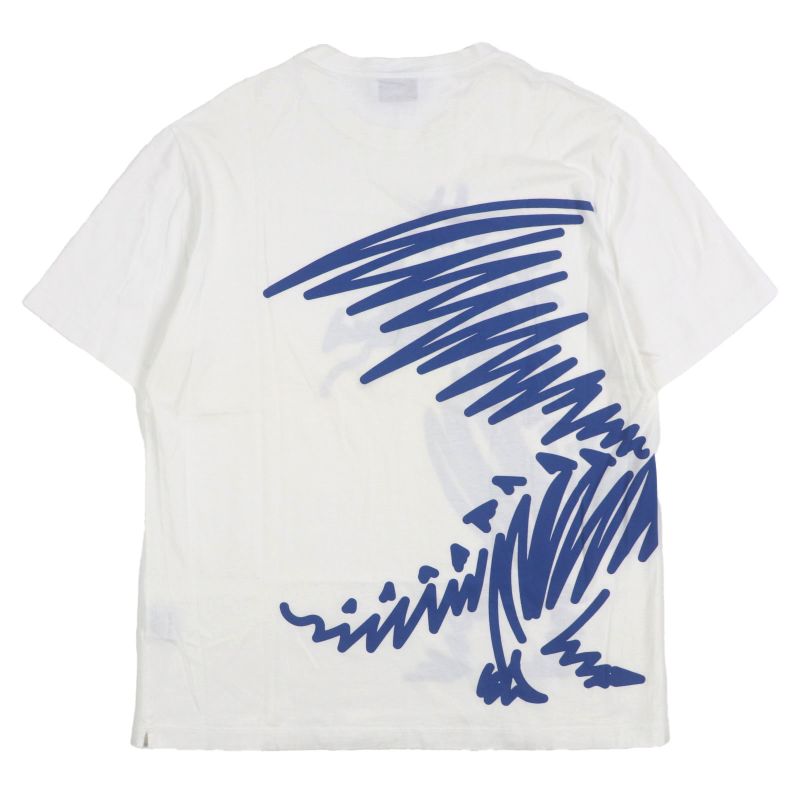 Hermes 100% Cotton Dragon Print Crew Neck Short Sleeve Short Sleeve T-shirt