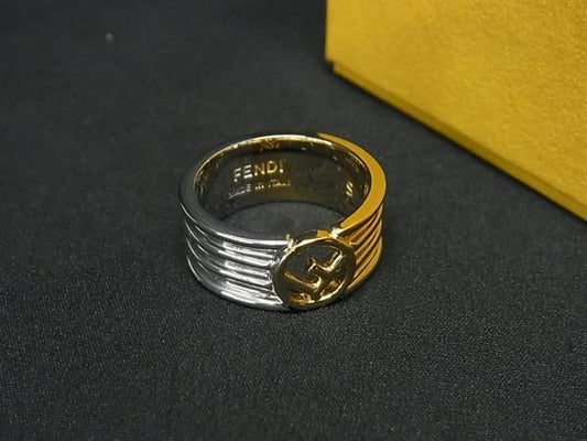 Fendi F-ids Ring Accessory Size S (approx 11) Gold And Silver Fp0200