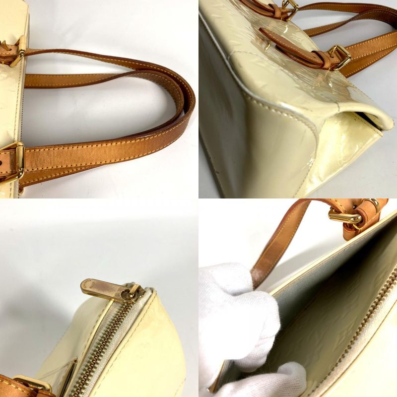 Louis Vuitton Handbag Rosewood Avenue M93508 Monogram Vernis Canvas Pe Lou White