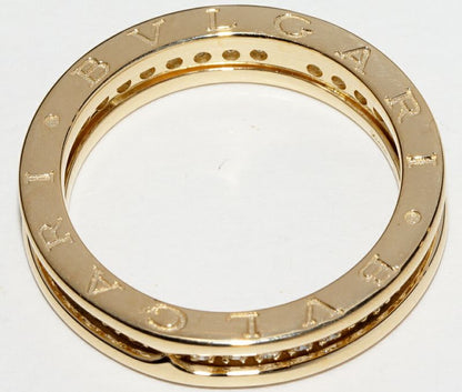 Bulgari Ring 18K Yellow Gold Diamond 054ct Bzero1 Ring XS (1 Band) Full Diamond