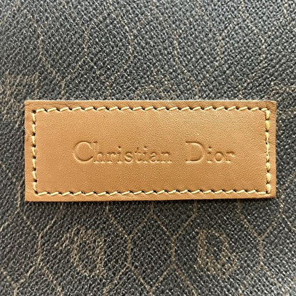 Christian DIOR Boston Bag With Honeycomb Pattern Brown