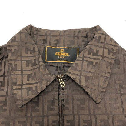 Fendi Nylon Jacket Zucca Print Nylon Brown